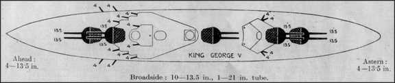 KING GEORGE V (Oct., 1911), CENTURION (Nov., 1911), AJAX (March, 1912).2