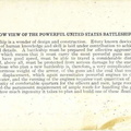 History of the Battleship Indiana, reverse side of the steroscopic photo.