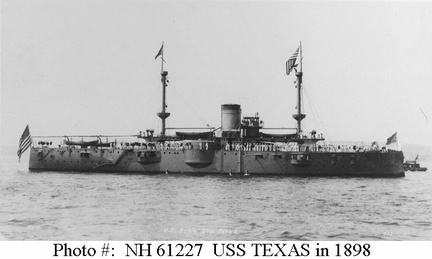 USS Texas (1895-1911) Photographed in 1898, probably upon her return to U.S. waters from Spanish-American War service.