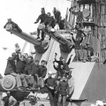 Sailors and Marines on the after dual turret of USS Virginia BB-13 about 1912