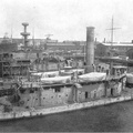 Fitting out at Newport News VA, prior to commissioning. Date unknown.