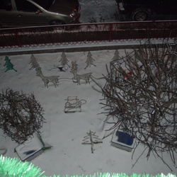 Vorgarten zu Weihnachten 2008